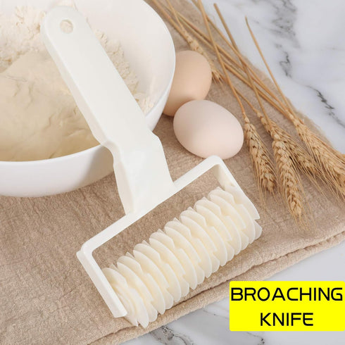 Lamoutor 2Pcs Lattice Roller Cutter, DIY Baking Tool for Pastry, Cookie, Pie, Pizza, and Bread