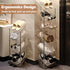 5 Patinao Sloping Narrow Shoe Rack Tiers - Free Standing Vertical Shoes Racks for Small Spaces and Corner, Shoe Storage