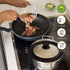 Universal Pot Lid with Heat Resistant Silicone Rim and Tempered Glass, Fits 6.5", 7", 8" Diameter Pans and Skillets