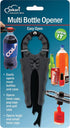Jokari Multi Bottle Opener, 3 in 1 Easy Grip Lid Opener for Jars, Bottles, and Cans, Black