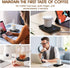 Misby Coffee Mug Warmer with Auto Shut Off, Gravity-Induction for Desk Use, Perfect Gift for Coffee Lovers (Black)