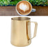 Thickened Gold Stainless Steel Coffee Milk Frothing Cup Pitcher Jug with Scale, 2#