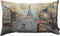 Paris Pillow Cover 12x20 inch - Oil Painting Autumn Lovers Kiss on Rainy France Street Decorative Throw Pillow