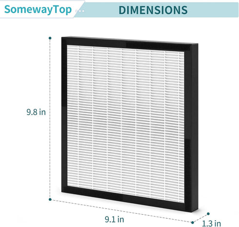 WK01234QPC Filters Replacement Compatible with Oreck Air Purifier Model WK10002QPC, 2 Packs Include Efficient Filter