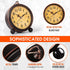 Battery Alarm Clock - Vintage Hangable Night Light, Super Silent Non-Ticking Analog Table Clock