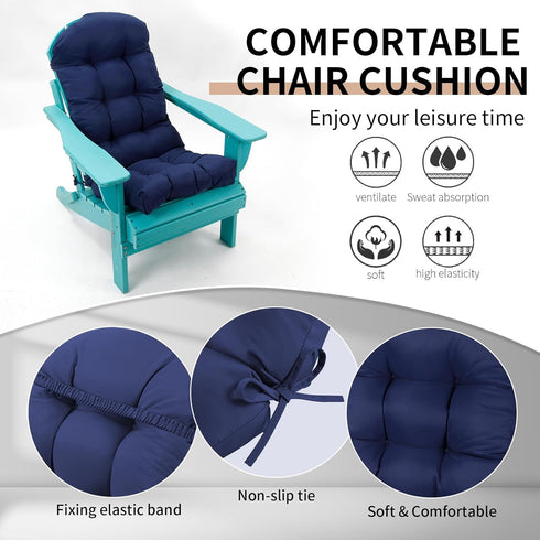 LYLNBYWK 48 19.7 4.7 Inch, Set 1) Adirondack Chair Cushion, High Back Patio Chair Cushions x x Indoor/Outdoor Thickened