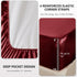 CozyLux Satin Sheets Queen Size - 6 Piece Burgundy Bed Sheet Set with Silky Microfiber and Deep Pocket Fitted Sheet