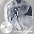 DOITOOL Standing Fan Blades 3 Leaves Plastic Fan Blades 14 Inch Clear White Replacement Leaves with Nut Cover for Table Floor Pedestal Fan