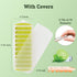 Water Bottle Silicone Ice Cube Tray by Lily's Home - 3-Piece Quick-Freeze Set Makes 30 Ice Cubes with Lids
