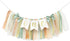 1st Sage Green One High Chair Banner - Simple Birthday Party Decorations,First Birthday Highchair Garland for Cake
