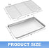 Baking Sheet with Wire Rack Set (1 Baking Tray + 1 Cooling Rack), Zacfton 16 x 12 x 1 Inch Stainless Steel Cookie Sheet Baking Pan Toaster Oven Tray with Rack, Non-stick & Dishwasher Safe