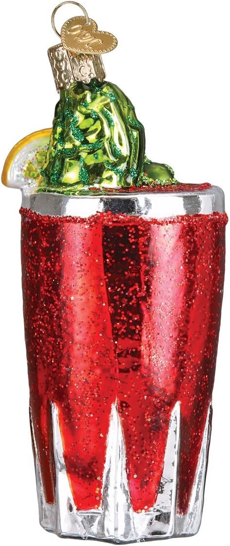Old World Christmas Ornaments: Glass Blown Adult Beverages for Christmas Tree, Bloody Mary