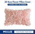 MIULEE 3D Decorative Chiffon Rose Flower Throw Pillow Cover, Solid Pillowcase for Girl Women Wedding Sofa Bedroom Car