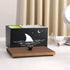 MROUEN Tampon Holder for Bathroom,Black Feminine Product Organizer,Girl Stuff Box for Bathroom,Pad and Tampon Organizer