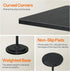 BB171BZ01 HOOBRO Small Side Table, Square Drink Table, Coffee Martini Table with Pedestal, Accent Nightstand for Small