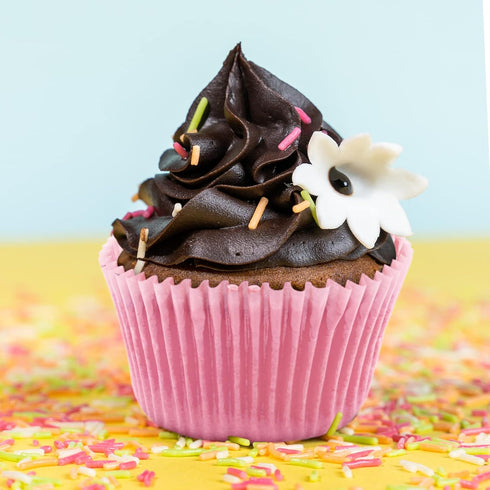 Baking Cups, 100 Pieces Pink Paper Cupcake Liners, Nonstick Muffin Molds for Parties