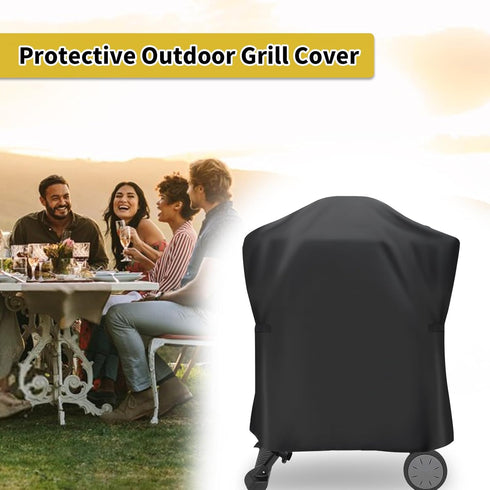 Q2000/Q200/Q1000/Q100 Grill Cover for Weber Q Series Grill on Cart, Waterproof BBQ Cover for Weber on Portable