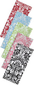 DII Cotton Dish Towel Set, Damask Print, Black, 18x28, 2 Count