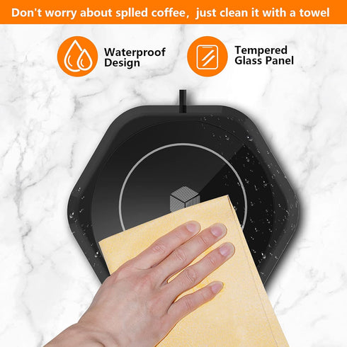 COFFEE MUG WARMER (R1 : Smart Beverage Heating Plate Candle Wax Cup Warmer Electric Thermostat Coaster for Hot Coffee