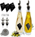FYGO Set 350ml Set 2 Diamond Lux Olive Oil Bottle Dispenser - Olive Oil Container- Oil and Vinegar Dispenser