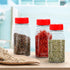 RoyalHouse 12 PACK Plastic Jars Bottles Containers, 9.5 Oz with Red Cap, Perfect for Storing Spice, Made in USA