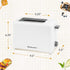 Elite Gourmet ECT-1027# Cool Touch Toaster, 7 Toast Settings, Extra Wide Slots, 750-Watts, White