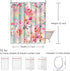 ArtSocket Shower Curtain, Colorful Flowers Romantic Pink Teal Watercolor Chic Floral Pattern, 72 x 72 Inches