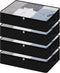 Fixwal 4 Pack Black Underbed Storage Bags with Clear Window, Reinforced Handles for Clothing and Bedding