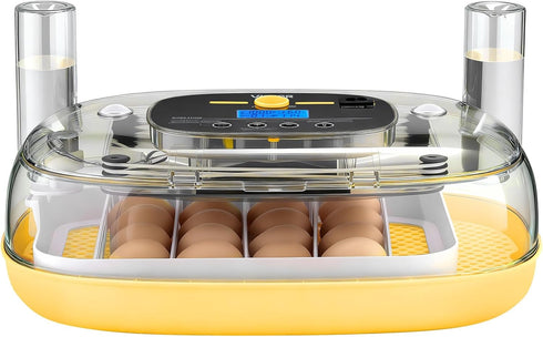 24 360 VEVOR Egg Incubator, Automatic Egg Turner with LED Candler, Temperature & Humidity Control, View Clear Window
