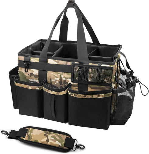 Wearable Cleaning Caddy with Handle & Shoulder Straps, Organizer Bag for Housekeepers, Under Sink Cleaning Tool