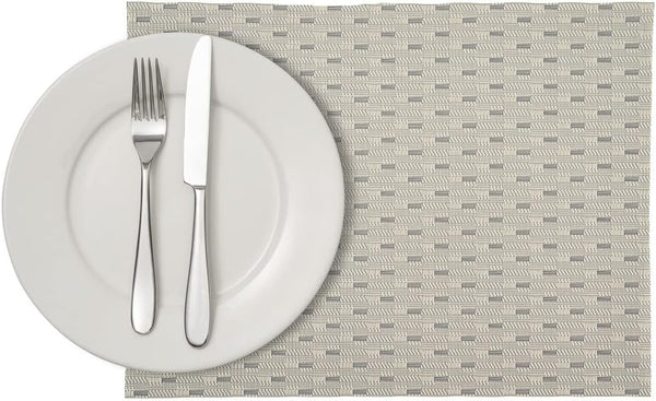 Restaurantware-Speculo 16 X 12 Inch Woven Placemats, Set of 6 Rectangle Table Placemats - Easy to Clean