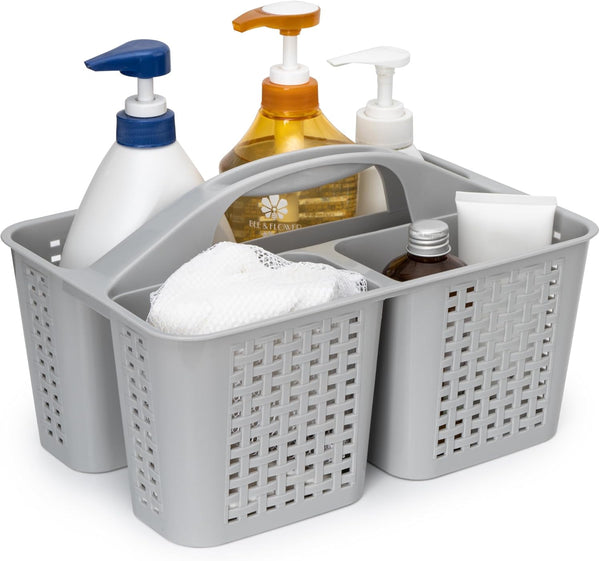 Tiawudi Portable Shower Caddy Organizer with Handle, Plastic Basket for Soap, Shampoo, Beauty Products, Cleaning