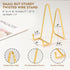 Plate Holder Easel Display Stand - 6 Inch Twisted Metal Wire Plate Stands - Picture Frame Stand - Tabletop Easels for Display Decorative Plates | Pictures | Books | Plaques | Tablets - 3 Pack - Gold