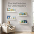 MZJZBN 4-Pack White Scalloped Nursery Shelves for Wall, Floating Book Shelves for Kids Room, Wall Mounted Kids