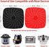Upgrade Reusable Air Fryer Liners, 2 Size Options - 9 Inch Square, BPA Free Non-Stick Silicone Air Fryer Mats