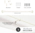 Kenney Rachel Fluted Ball Window Curtain Rod, Adjustable 28-48 Inch, Antique White