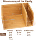 Bamboo Caddy with Lid & Heatproof Trivets for Chemex Coffee Makers, Designed for Pour-Over Glass Coffeemaker