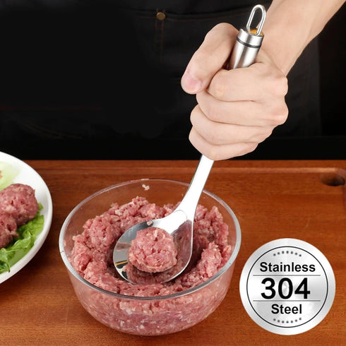 4 Pcs Meatball Spoon Set, Non-Stick Meatball Maker with Long Handle for Kitchen Cooking