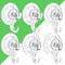 LUXEAR Suction Cup Hooks, 6 Pack, Reusable Powerful Waterproof Clear Removable Suction Hanger for Bathroom and Kitchen