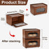 Countertop Sunhoo Bread Box for Kitchen Storage Wooden Breadbox Holder Container Morden Rustic Fresh Bread Keeper