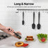 U-Taste Silicone Spatula Set, Heat Resistant to 600 Degrees Fahrenheit (Black)