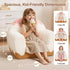 OUOZZZ 16, Cozy Toddler Chair for Ages Soft Sherpa Kids Sofa with Book Pocket & Carry Handle, Single-Seat Couch