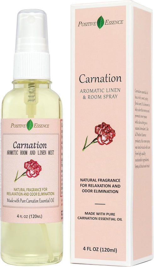 Carnation Linen & Room Spray - Natural Aromatic Bathroom Spray Made with Pure Essential Oils, Refreshing Home Fragrance