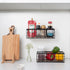 ROSE BLOOM Small Metal Wire Storage Basket: Decorative Wood Base Organizer for Bathroom, Kitchen, Wall Mounted or