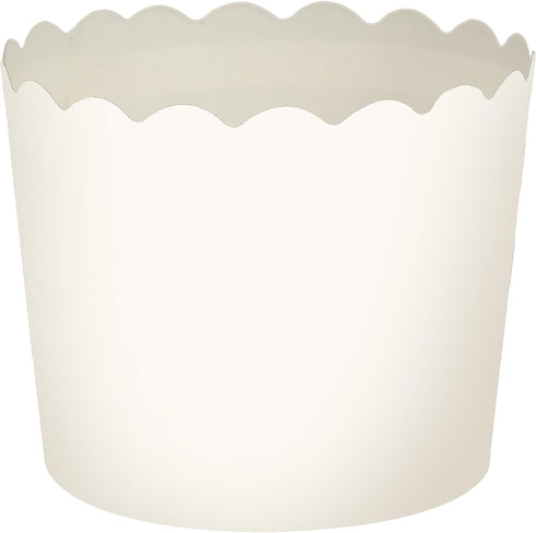 Scalloped White Large Baking Cups - (Pack Of 16) - Elegant Paper Cupcake Liners For Parties & Celebrations by Blue Sky