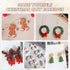 KEOKER Christmas Clay Cutters, 12 Shapes Mini Cutters for Earrings Making, Small Christmas Tree Clay Cutters