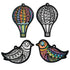 S&S Worldwide-PS1417 Velvet Art Everyday Ornaments, Pack of 24