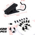 JANYUN 120 Pack Clip Hook Set, Stainless Curtain Clips for Home Decoration, Art Craft Display, Black