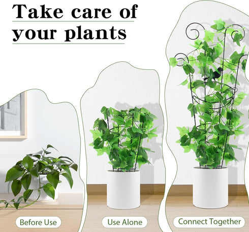 4 Pack 30 Inch,Rustproof ZOUTOG Trellis for Climbing Plants Indoor Metal Garden Trellis for Potted Plants,Houseplant