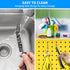 4TH Multi-Purpose Hard Bristle Cleaning Brush - Deep Reach Gap Tool for Household Use, 4 Pcs in Black